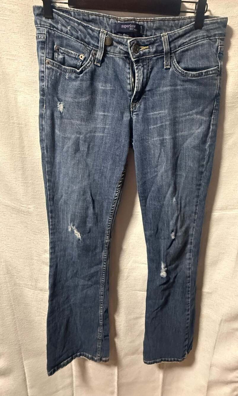 Levi's 518 Superlow Distressed Bootcut Jeans